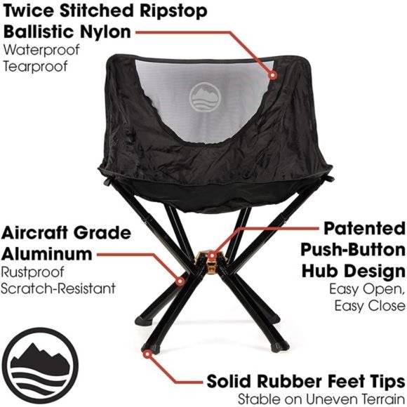 Portable Chair Camping Chairs - A Small Collapsible Portable Chair Outdoor - Picture 4 of 5